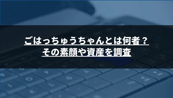 ごはっちゅうちゃんとは何者？その素顔や資産を調査